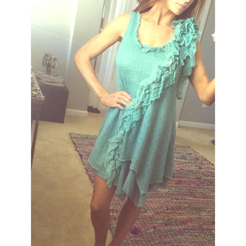 Chiffon and Knit Dress